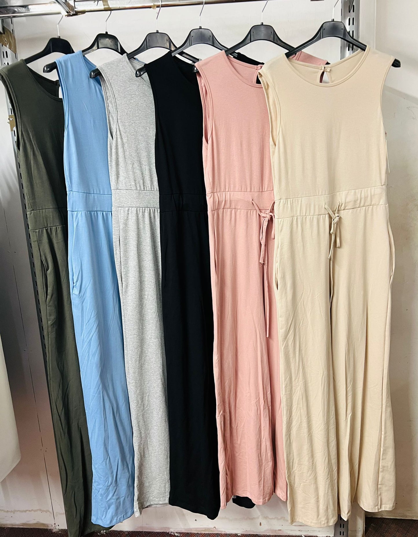 Drawstring Jumpsuit With Pockets (8-12)