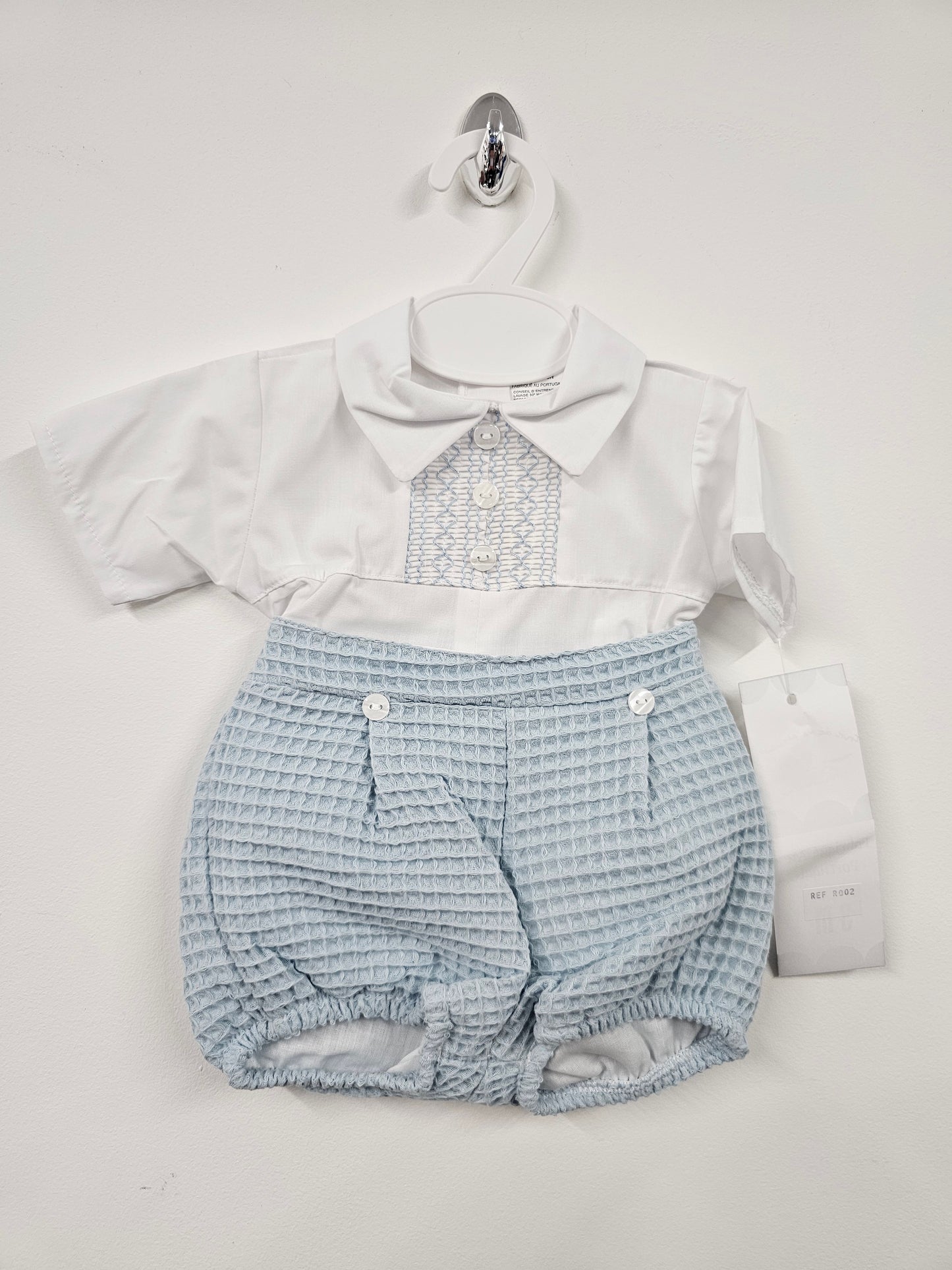 Baby Boys Portuguese Short & Shirt Set Blue (0-36Months)