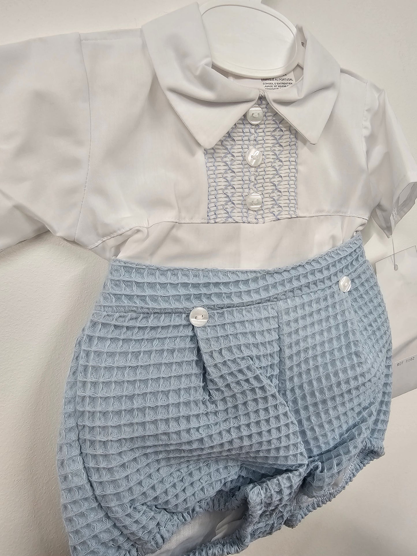 Baby Boys Portuguese Short & Shirt Set Blue (0-36Months)