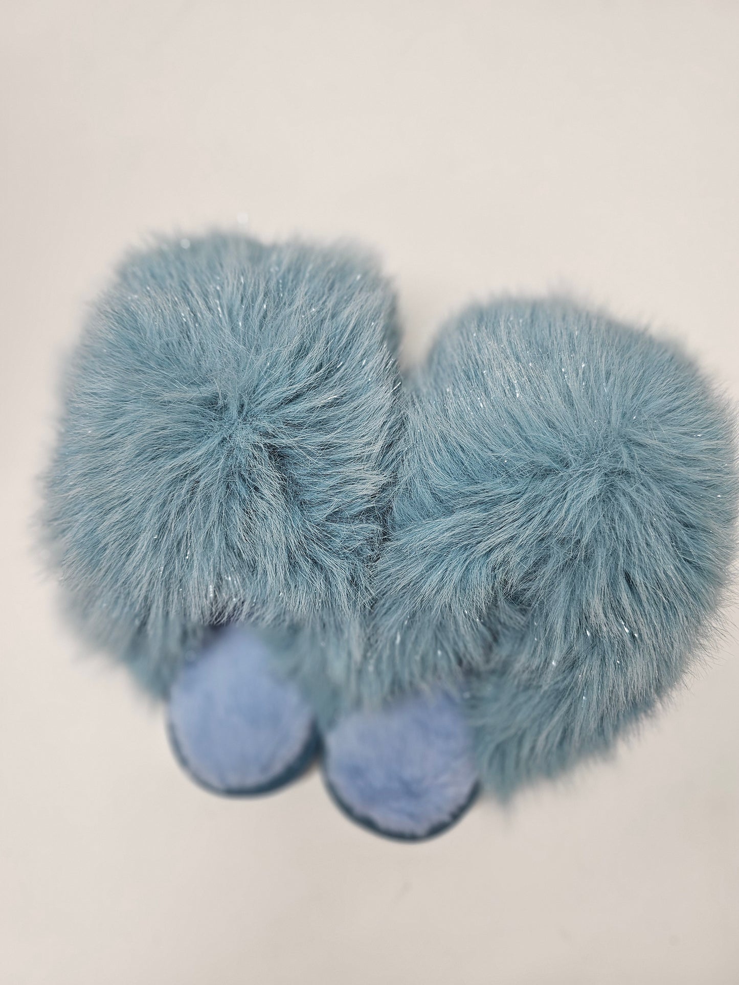 Fluffy Blue Slippers