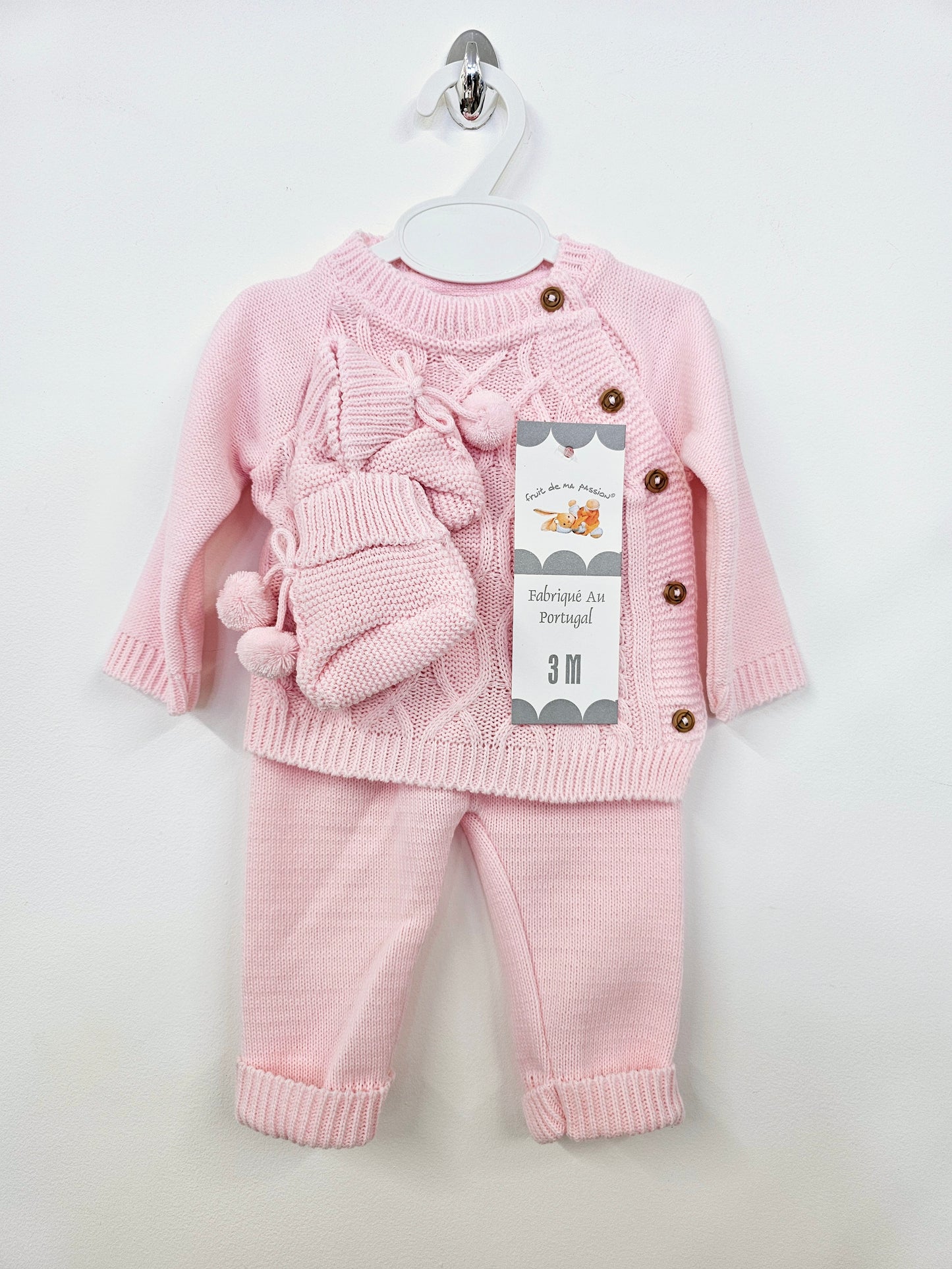 Pink 3pc baby's winter set