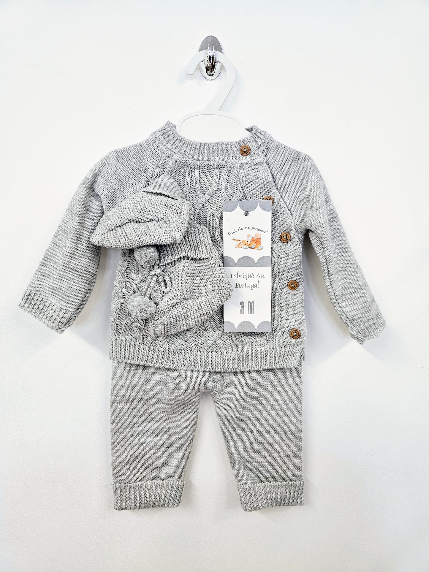 Grey 3pc baby's winter set