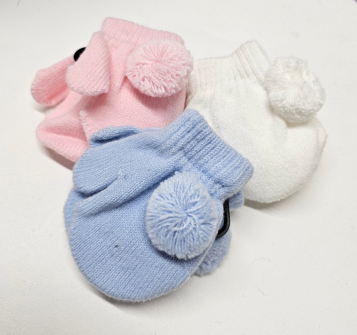 Baby Gloves 9cm With String