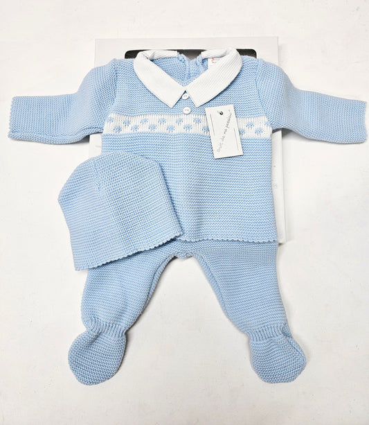 Baby Boys 0-3 Months Gift Boxed Outfit Blue