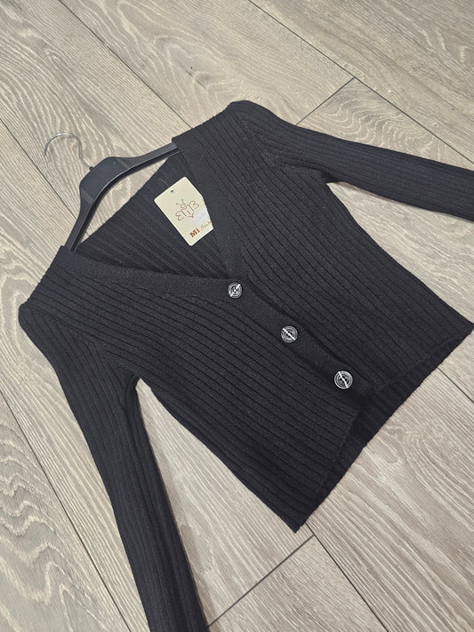 Short Black Cardigan (6-12)