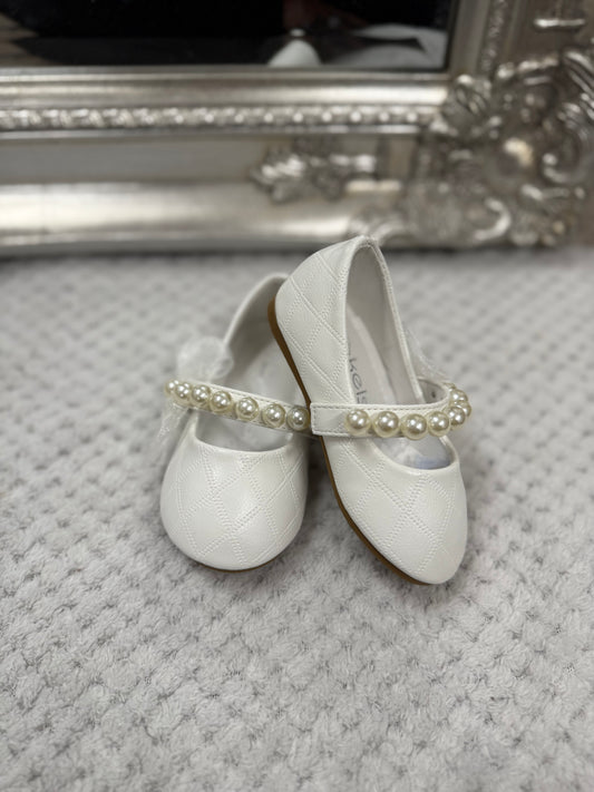 Baby Girls White Pearl shoes