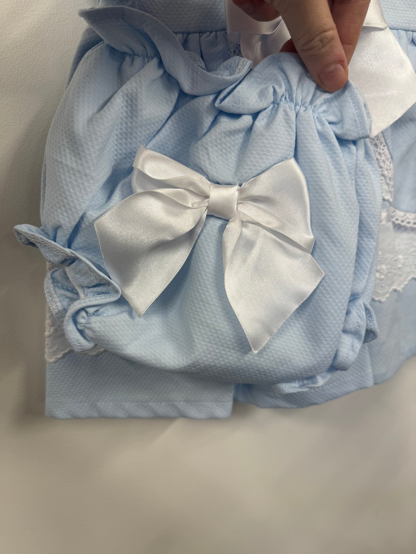 Blue bow dress & knickers💙