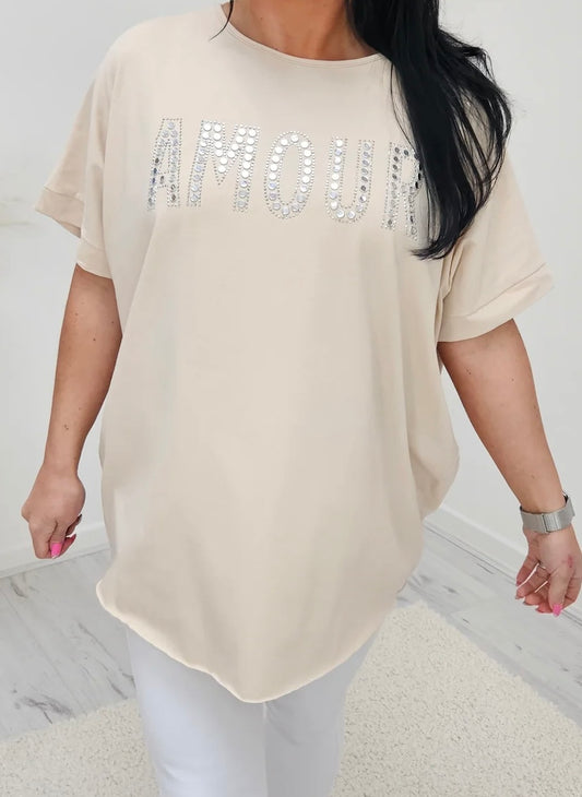 Amour crystal tee T-shirt