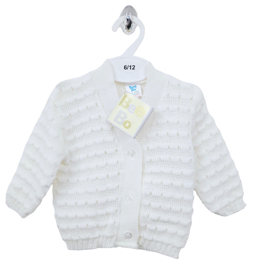 White Knitted Cardigan 6-12 Months