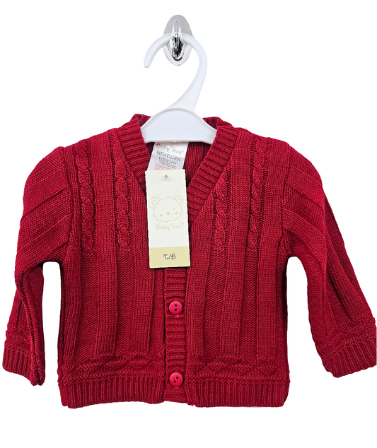 Baby's Red Cardigan (NB-0/3)