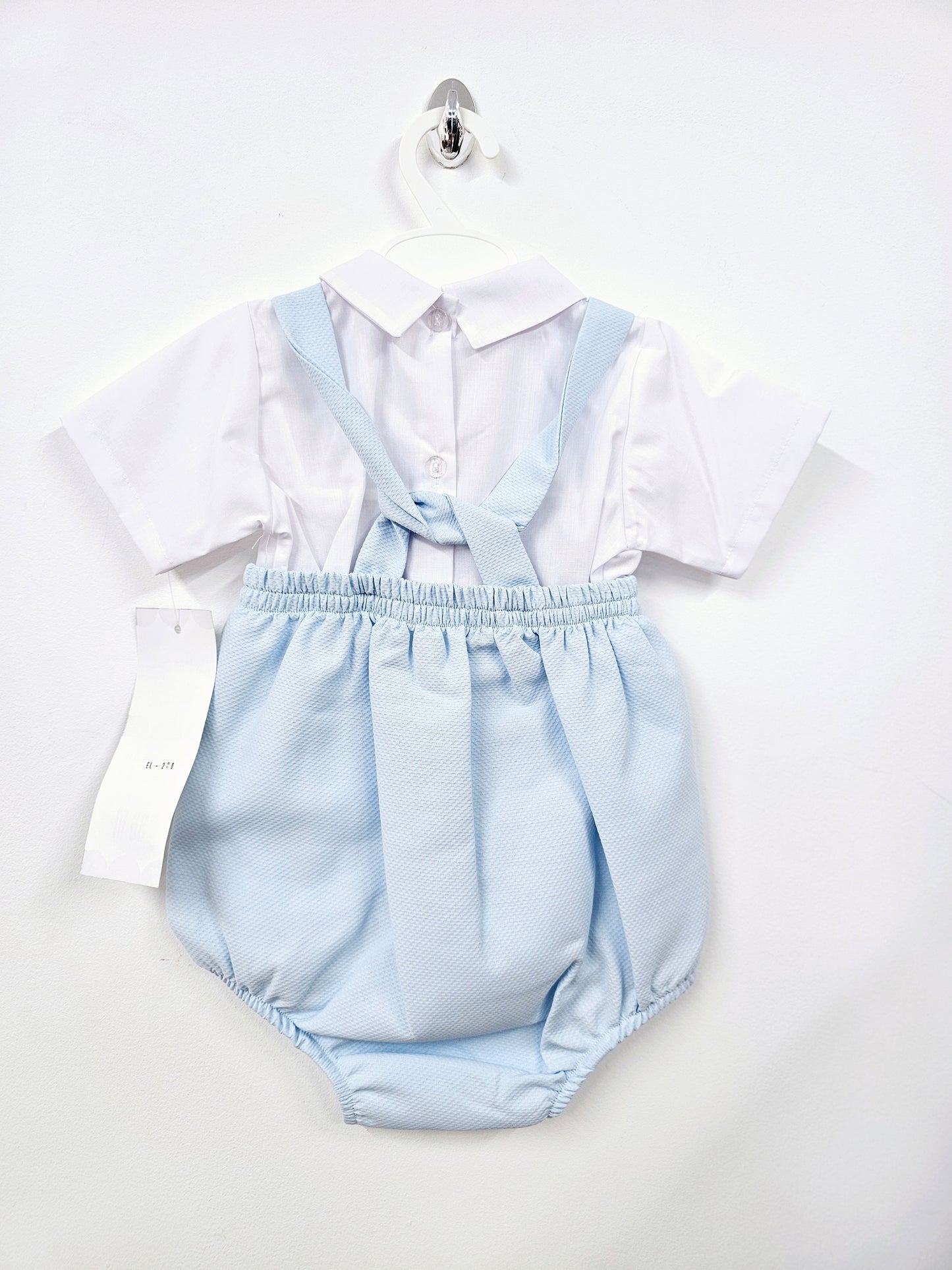 Baby Boys Blue Romper & Shirt Set With Button Detailing (0-36Months)