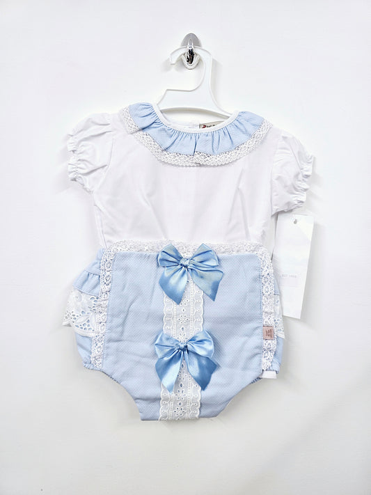 Baby Girls Knickers & Shirt Set With Bows & Lace Detailing (3-36Months)