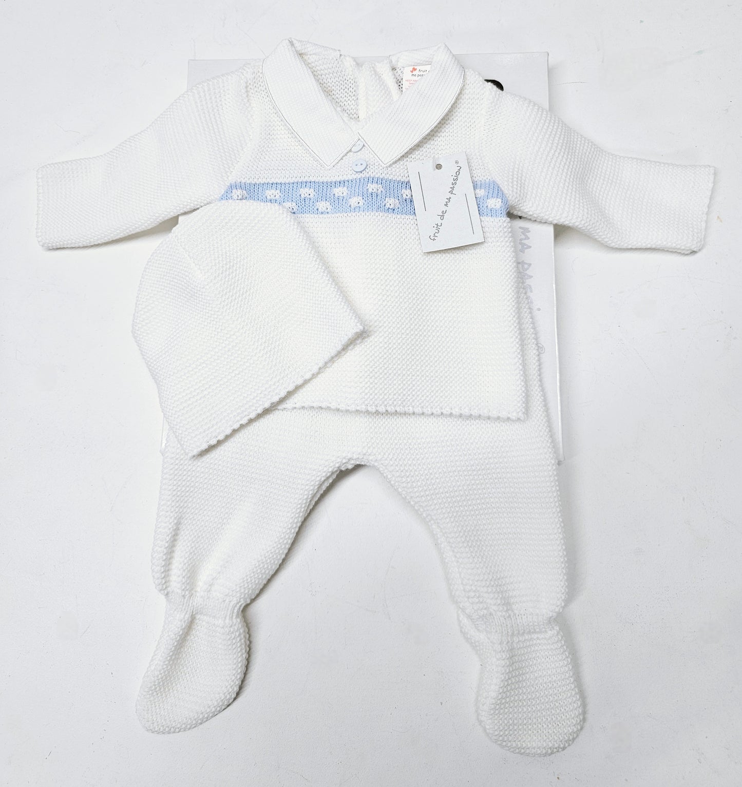 Baby Boys 0-3 Months Gift Boxed Outfit White