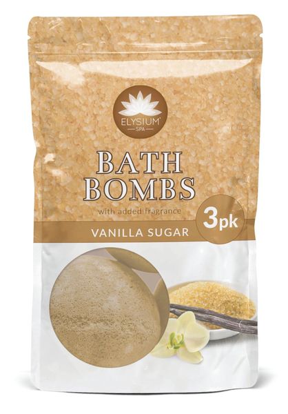 3 PK Bath Bombs Vanilla Sugar