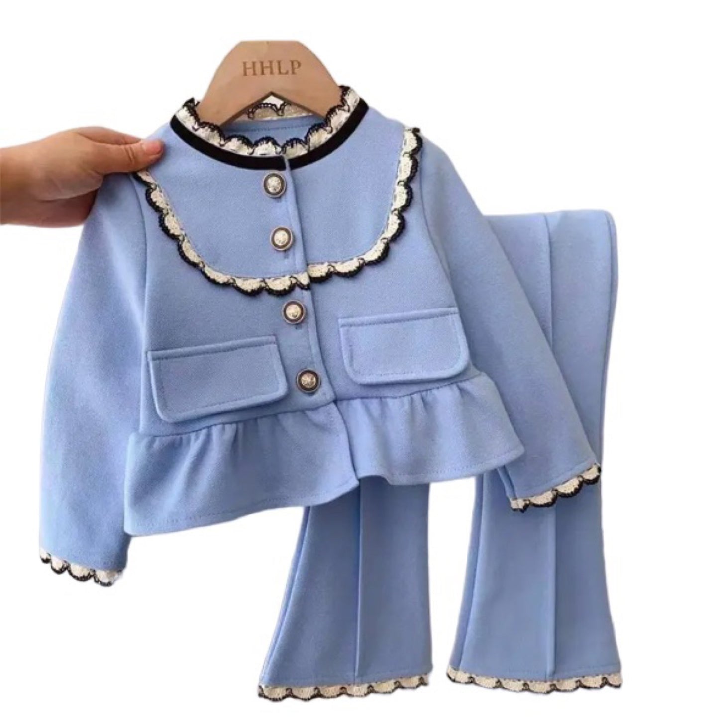 Girls Blue Jacket & Trouser Set ( 7-8 Years )