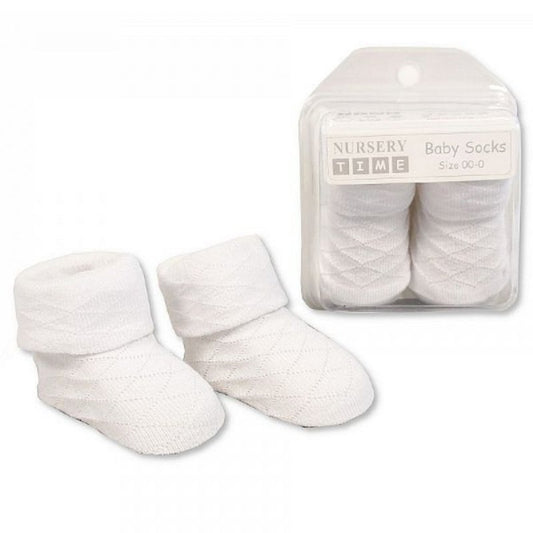 Baby Diamond Design Socks In Box White (0)