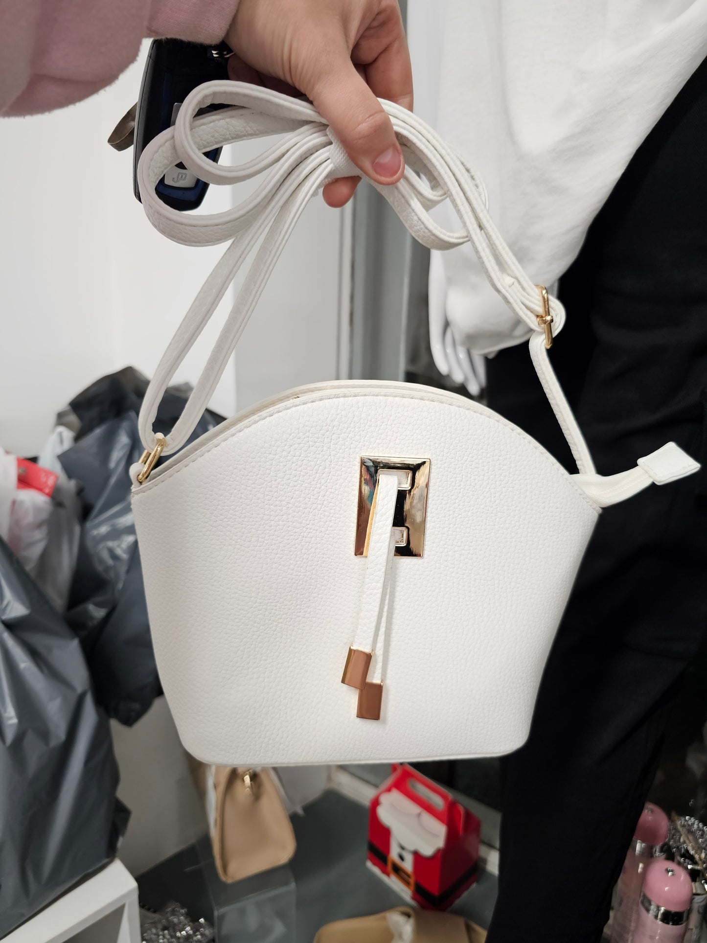 White Strap Bag