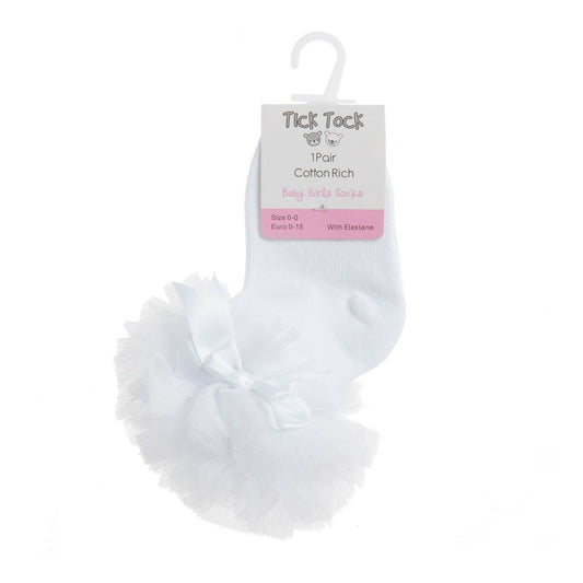 Baby Girls White Frill Socks