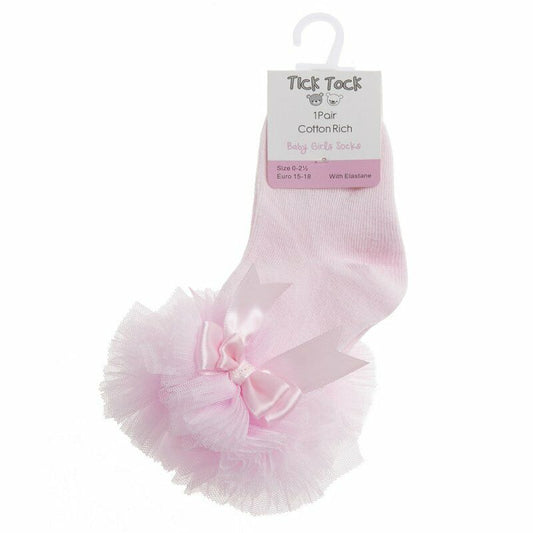 Baby Girls Pink Frill Socks